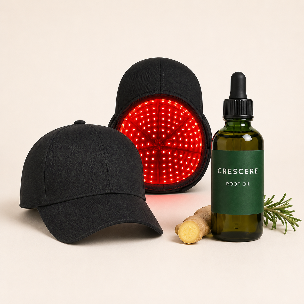 Crescere Complete Routine — Red Light Cap + Root Oil