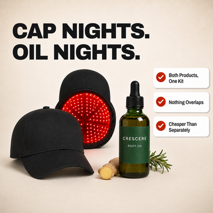 Crescere Complete Routine — Red Light Cap + Root Oil