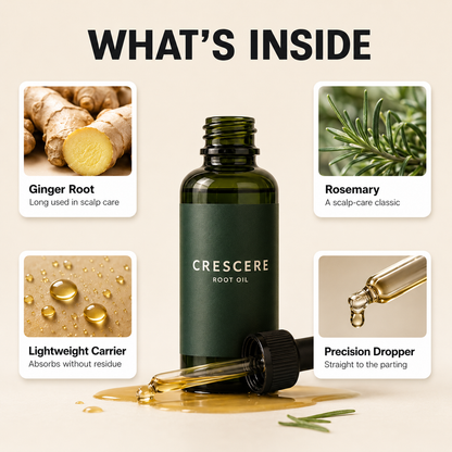 Crescere Root Oil — Ginger & Rosemary Scalp Growth Serum