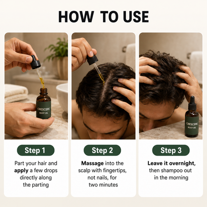 Crescere Root Oil — Ginger & Rosemary Scalp Growth Serum