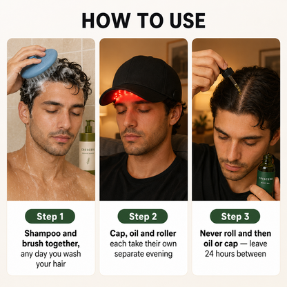 Crescere The Full Set — 5-Piece Red Light & Scalp Care Routine