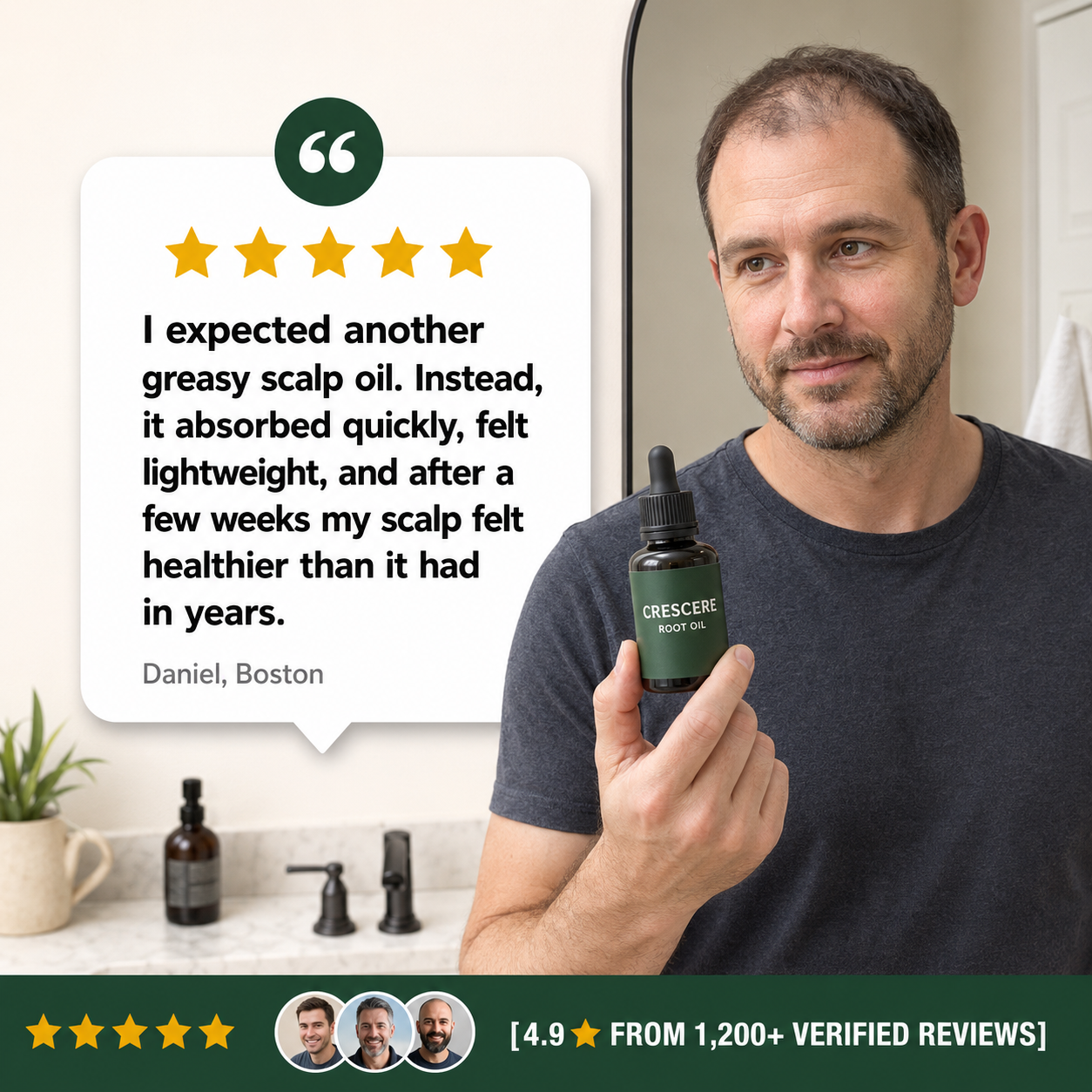 Crescere Root Oil — Ginger & Rosemary Scalp Growth Serum
